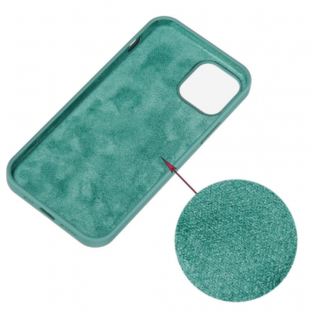 Husa protectie Flippy compatibila cu Apple iPhone 13 Mini Liquid Silicone Verde [4]