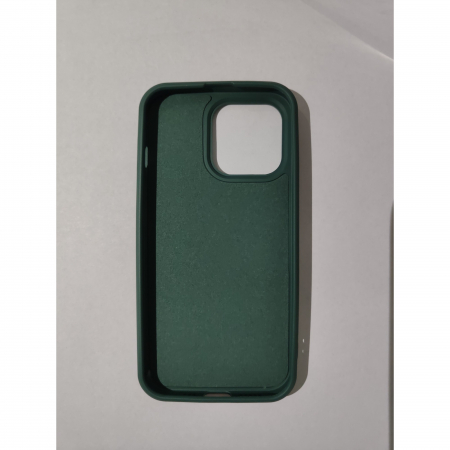 Husa protectie Flippy compatibila cu Apple iPhone 13 Pro Liquid Silicone Ring cu suport rotativ Verde [3]