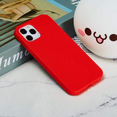 Husa protectie Flippy compatibila cu Apple iPhone 13 Pro Liquid Silicone Rosu [4]