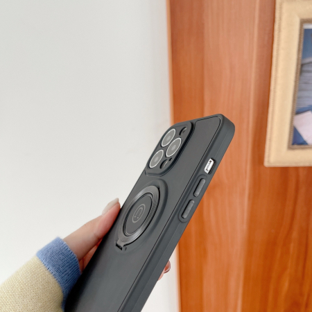 Husa protectie Flippy compatibila cu Apple iPhone 13 Pro Mag Safe Silicone Negru [4]