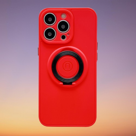 Husa protectie Flippy compatibila cu Apple iPhone 13 Pro Mag Safe Silicone Rosu [2]
