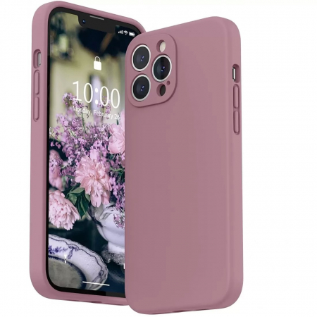 GSM - Husa protectie Flippy compatibila cu Apple iPhone 13 Pro Max Liquid Silicone Mov