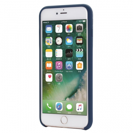 Husa protectie Flippy compatibila cu Apple iPhone 7/8/SE 2020 Liquid Silicone Case Albastru Inchis [7]