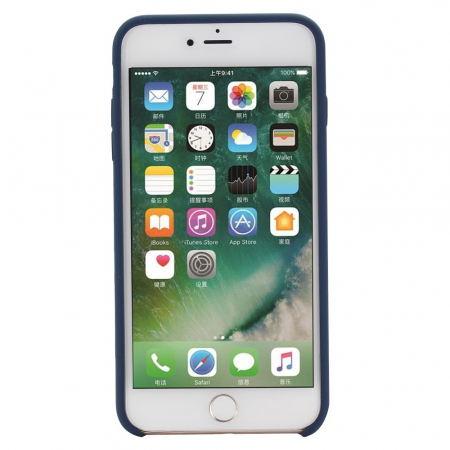 Husa protectie Flippy compatibila cu Apple iPhone 7/8/SE 2020 Liquid Silicone Case Albastru Inchis [9]