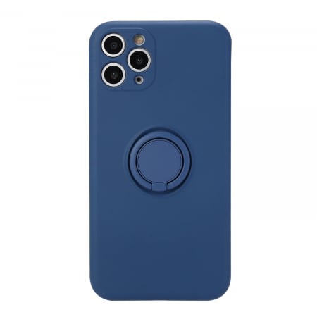 Huse de telefoane - Husa protectie Flippy compatibila cu Apple iPhone 7/8/SE 2020 Liquid Silicone Ring cu suport rotativ Albastru