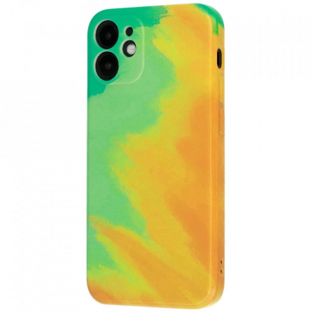 Husa protectie Flippy compatibila cu Apple iPhone XR Tpu Ombre, Verde/Portocaliu [7]