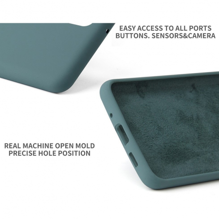 Husa protectie Flippy compatibila cu Huawei Nova 5T Liquid Silicone Case Verde [3]