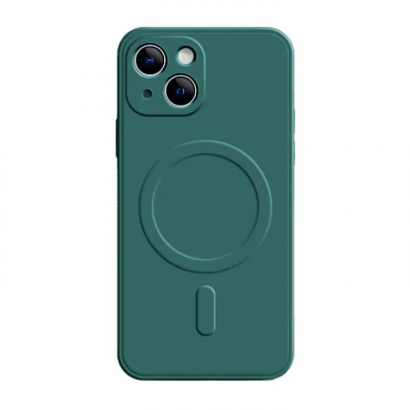 Huse de telefoane - Husa Protectie Flippy Compatibila cu iPhone 11, Liquid MagSafe, Ring-Shaped, Magnetica, Verde