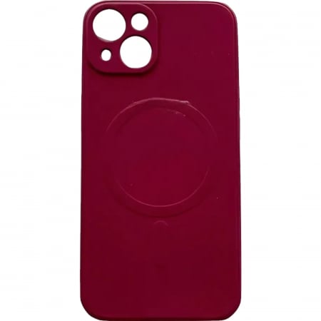 GSM - Husa protectie Flippy compatibila cu iPhone 13 Pro (6.1), Liquid MagSafe, ring-shaped, magnetica, Visiniu
