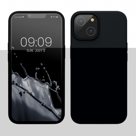 Husa protectie Flippy compatibila cu Samsung Galaxy A02S Liquid Silicone Case Negru [7]