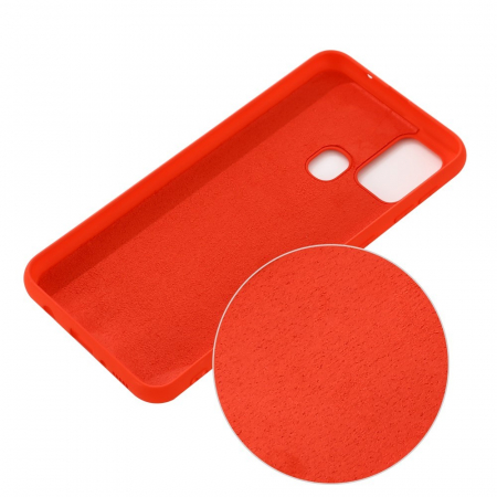 Husa protectie Flippy compatibila cu Samsung Galaxy A21S Liquid Silicone Case Rosu [3]