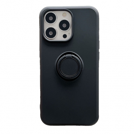 Huse de telefoane - Husa protectie Flippy compatibila cu Samsung Galaxy A71 Liquid Silicone Ring cu suport rotativ Negru