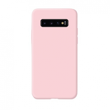 Husa protectie Flippy compatibila cu Samsung Galaxy S10 E Liquid Silicone Case Roz [1]