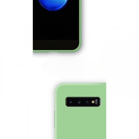 Husa protectie Flippy compatibila cu Samsung Galaxy S10 E Liquid Silicone Case Verde inchis [5]