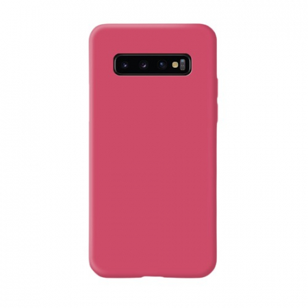 Husa protectie Flippy compatibila cu Samsung Galaxy S10 Liquid Silicone Case Fuchsia [1]