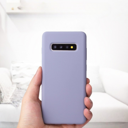 Husa protectie Flippy compatibila cu Samsung Galaxy S10 Liquid Silicone Case Mov [1]