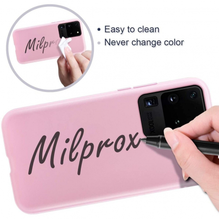 Husa protectie Flippy compatibila cu Samsung S20 Ultra Liquid Silicone Case Roz [3]