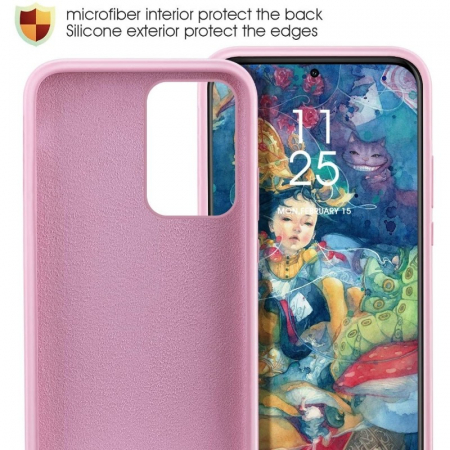 Husa protectie Flippy compatibila cu Samsung S21 5G Liquid Silicone Case Roz [2]