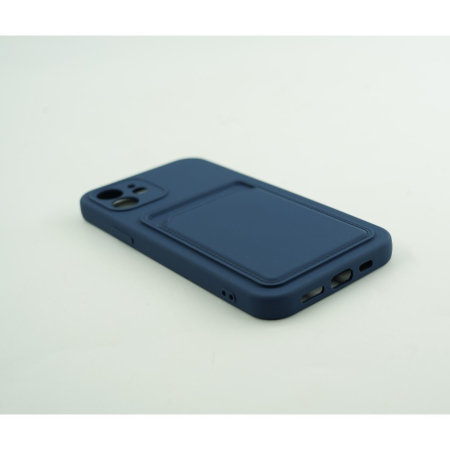Husa protectie Flippy cu suport card compatibila cu Apple iPhone 12 Albastru [7]