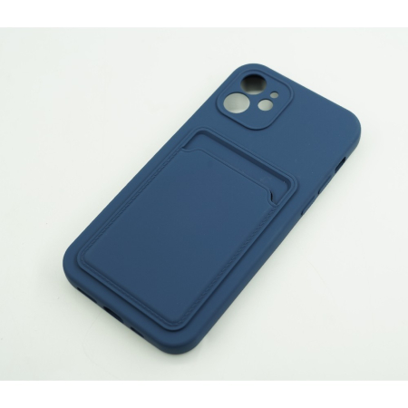 Husa protectie Flippy cu suport card compatibila cu Apple iPhone 12 Albastru [3]