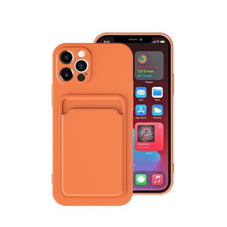 Sub 99 Lei - Husa protectie Flippy cu suport card compatibila cu Apple iPhone 12 Pro Portocaliu