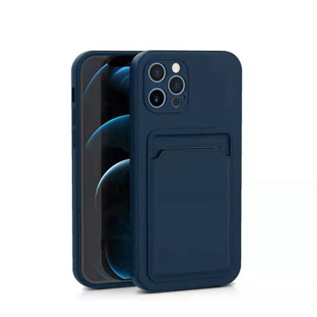 Sub 99 Lei - Husa protectie Flippy cu suport card compatibila cu Huawei P Smart 2021 Albastru inchis