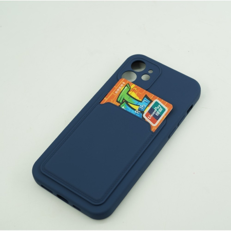 Husa protectie Flippy cu suport card compatibila cu Samsung A03s Albastru Inchis [2]