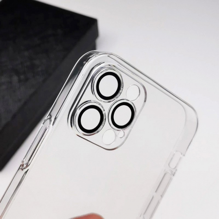 Husa protectie Flippy pentru Apple iPhone 14 Pro Max, MagSafe Silicone, Protectie si folie camera inclusa, protectie camera, Transparent [4]