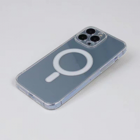 Husa protectie Flippy pentru iPhone 12/12 Pro Mag Safe, 2 in 1 incarcare si magnet, Silicon si Acril, Transparenta [3]