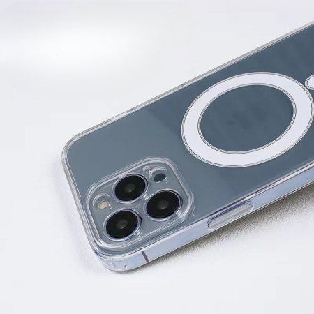 Husa protectie Flippy pentru iPhone 12/12 Pro Mag Safe, 2 in 1 incarcare si magnet, Silicon si Acril, Transparenta [1]