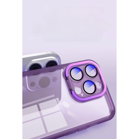 Husa protectie Flippy pentru Samsung A03 Electroplated cu suport pentru camera, 1.5 mm grosime, protectie camera, Mov [3]