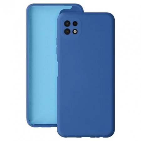 Liquid Silicone - Husa protectie Flippy pentru Samsung A22 5G Liquid Silicone Albastru Inchis
