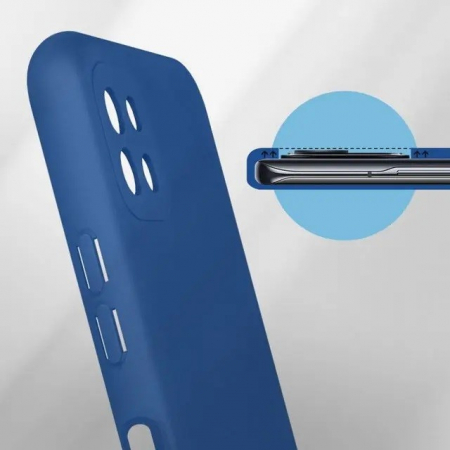 Husa protectie Flippy pentru Samsung A22 5G Liquid Silicone Albastru Inchis [4]