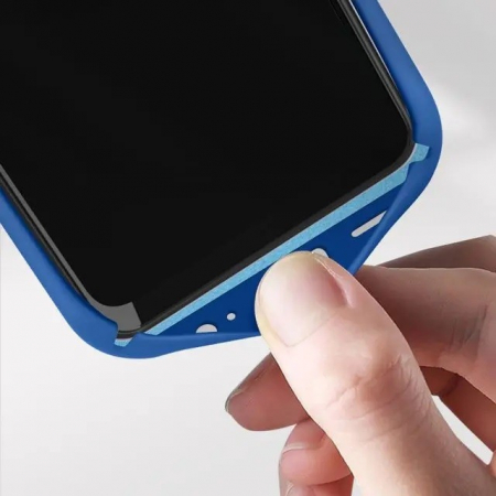 Husa protectie Flippy pentru Samsung A22 5G Liquid Silicone Albastru Inchis [3]