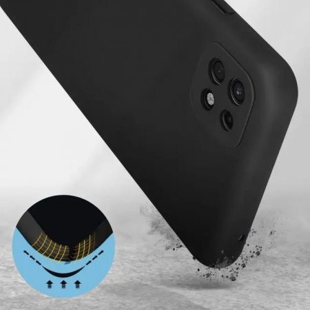 Husa protectie Flippy pentru Samsung A22 5G Liquid Silicone Negru [8]