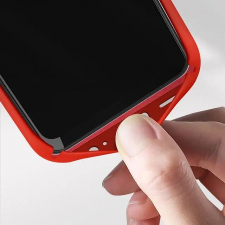 Husa protectie Flippy pentru Samsung A22 5G Liquid Silicone Rosu [3]