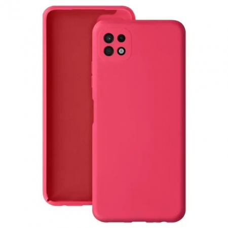 GSM - Husa protectie Flippy pentru Samsung A22 5G Liquid Silicone Roz Fuchsia/Roz