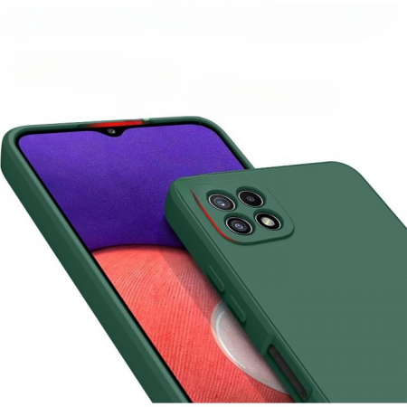 Husa protectie Flippy pentru Samsung A22 5G Liquid Silicone Verde [1]
