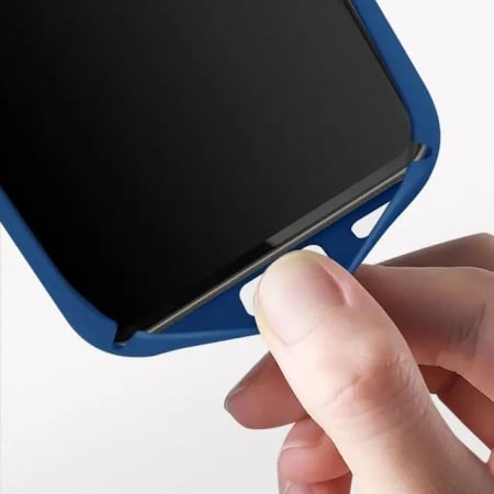 Husa protectie Flippy pentru Samsung A53 5G Liquid Silicone Albastru Inchis [3]