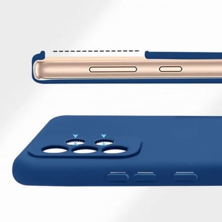 Husa protectie Flippy pentru Samsung A53 5G Liquid Silicone Albastru Inchis [4]