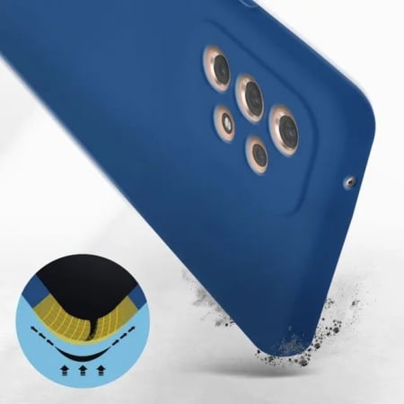 Husa protectie Flippy pentru Samsung A53 5G Liquid Silicone Albastru Inchis [8]