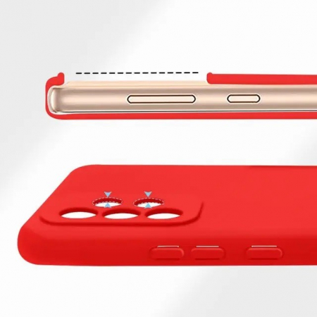 Husa protectie Flippy pentru Samsung A53 5G Liquid Silicone Rosu [3]