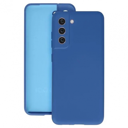 Husa protectie Flippy pentru Samsung S21 FE Liquid Silicone Albastru Inchis [0]