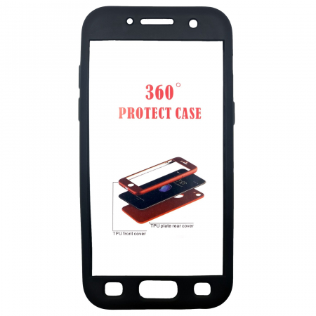 Husa Samsung Galaxy A3 2017 Full Silicone Negru [3]