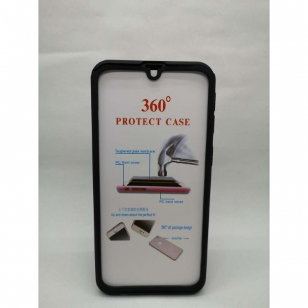 Husa Samsung Galaxy A40 Flippy® Full Cover 360, Negru Folie de protectie [4]