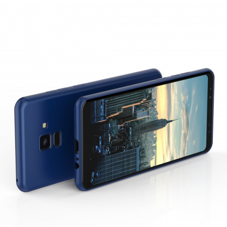 Husa Samsung Galaxy A8 2018 Luxury Case Albastru [2]