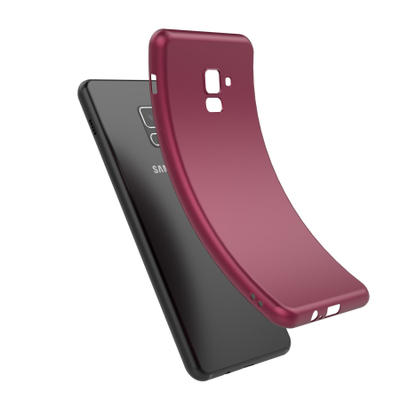 Husa Samsung Galaxy A8 2018 Luxury Case Burgundy [1]