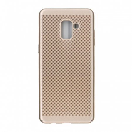GSM - Husa Samsung Galaxy A8 2018 Ultra Slim cu aerisire Auriu