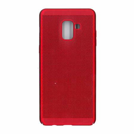 GSM - Husa Samsung Galaxy A8 2018 Ultra Slim cu aerisire Rosu
