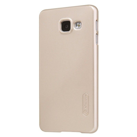 Husa Samsung Galaxy J3 2016 Nillkin Frosted Shield Auriu + Folie de protectie [3]